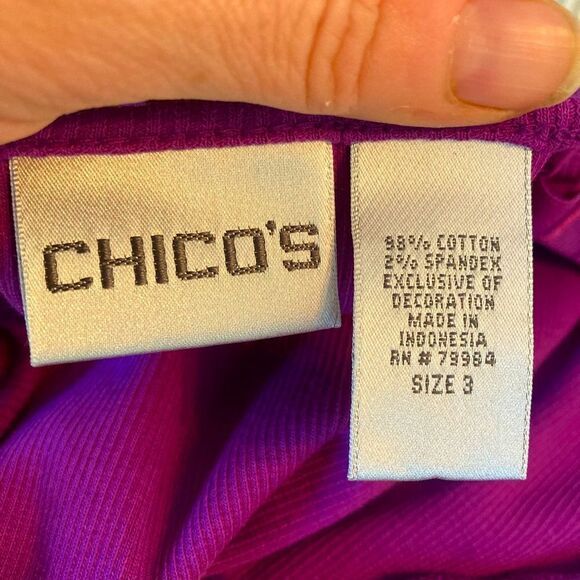 Chicos lace trimmed ribbed camisole w/ adjustable straps🦋. (3) - Picture 8 of 10